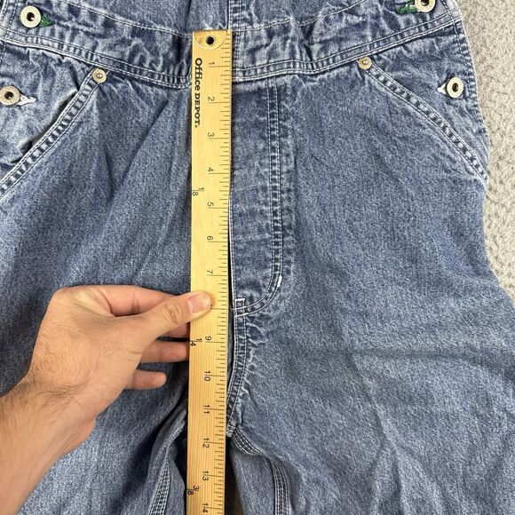 Vintage Tommy Hilfiger Overalls Size Medium Denim Hipster 90s Streetwear (Stains - Picture 4 of 14